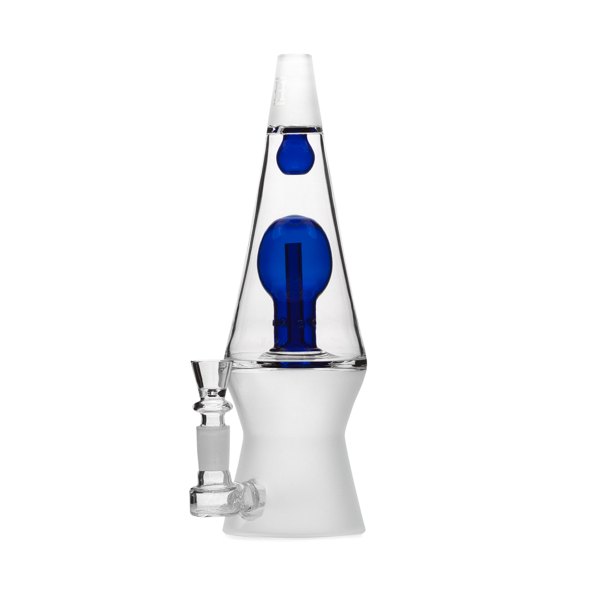 Hemper 70's XL Bong in green with a 14mm joint, front view on a seamless white background