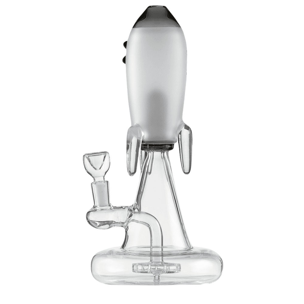 Hemper Blast Off Water Pipe made of Borosilicate Glass, Front View on White Background