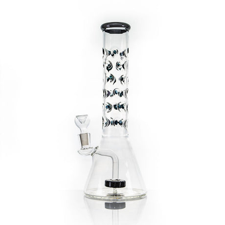 Hemper Bubble Neck Beaker Bong in Black with Borosilicate Glass - Front View