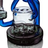 Hemper Cyberpunk XL Recycler Bong with blue accents and intricate design, 12" height