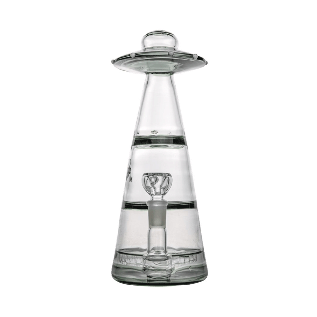Hemper Mothership XL Bong, Clear Glass, 10" Height, 14mm Female Joint, Front View