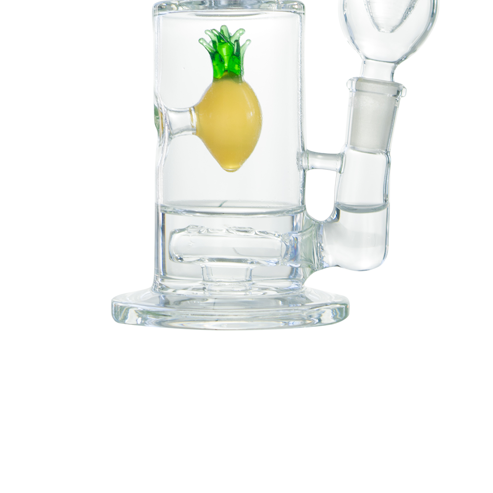 Hemper Tropical Pineapple Dab Rig with Inline Perc, Quartz & Titanium, Front View