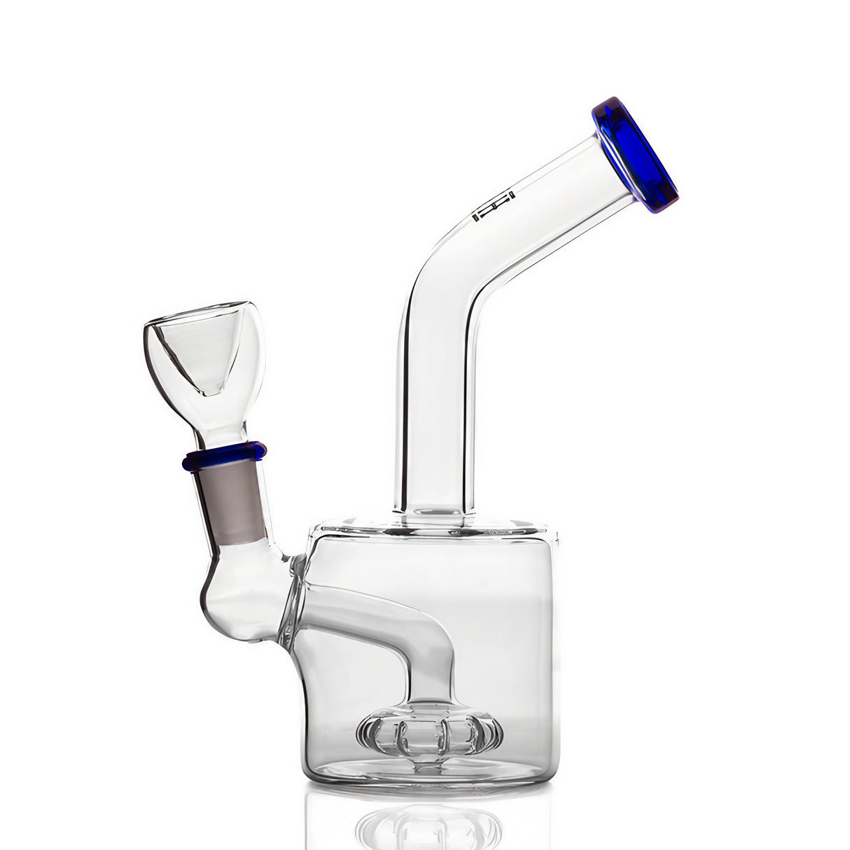 Hemper Puck Rig with Disc Percolator and Quartz Banger - Front View on White Background