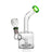 Hemper Puck Rig in Green with Glass on Glass Joint and Disc Percolator - Front View