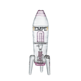 Hemper Rocket Ship XL Bong in Pink, Front View, with 14mm Joint and Deep Bowl