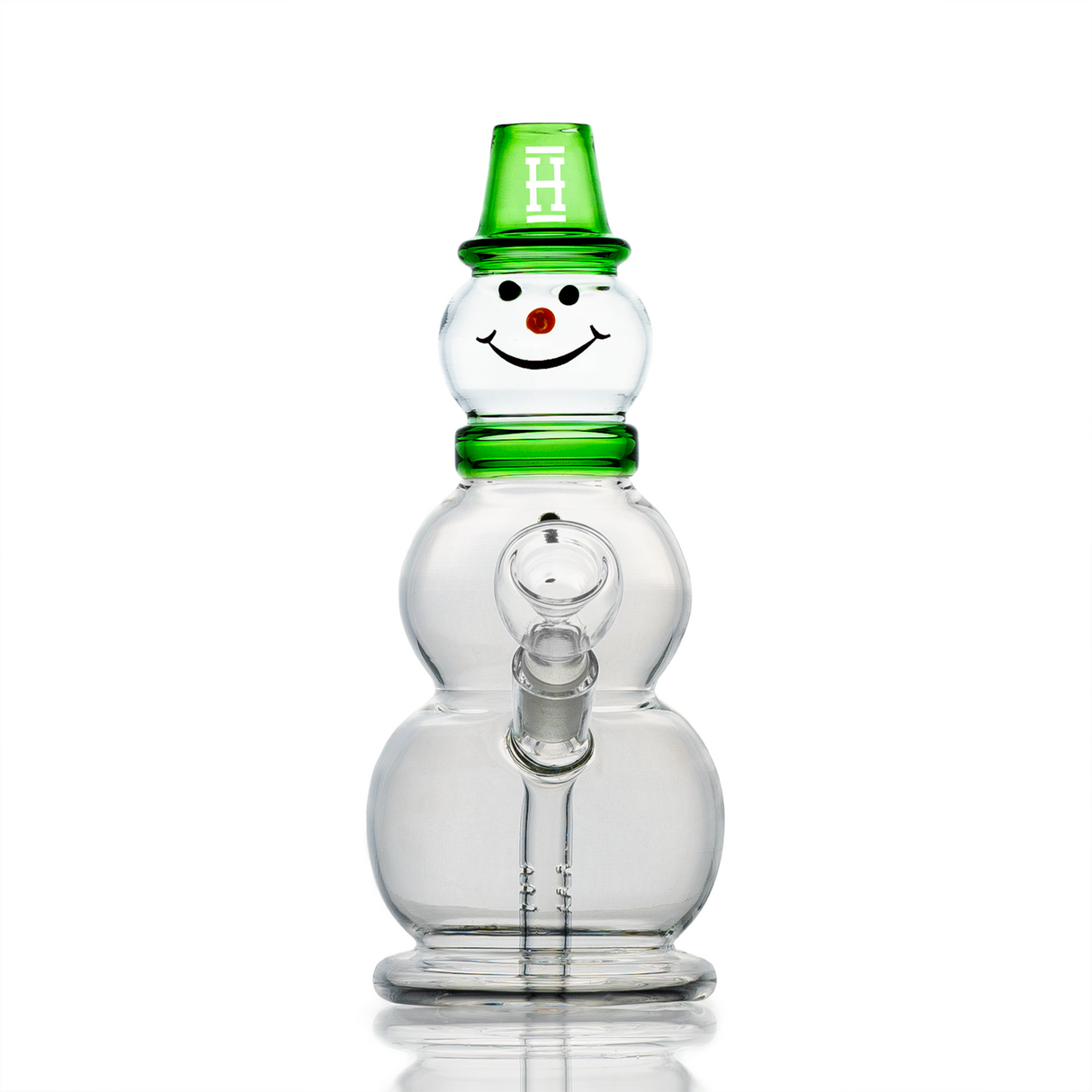 Hemper Snowman Bong with 18" Height and 45 Degree Joint Angle - Front View