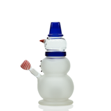 Hemper Snowman XL Bong with 45 Degree Joint, 10" Height, and Festive Design - Front View