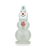 Hemper Snowman XL Bong front view with festive design and 45 degree joint angle