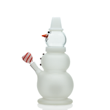 Hemper Snowman XL Bong front view with festive design and 45 Degree joint angle