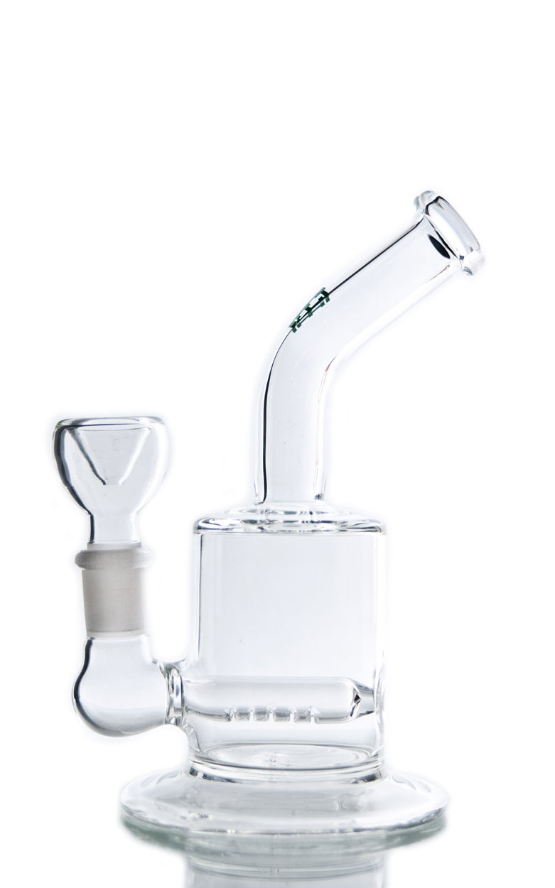 Hemper Compact 6.5" Stemline Rig with Bent Neck & Splash Guard, In-Line Percolator, Female Joint