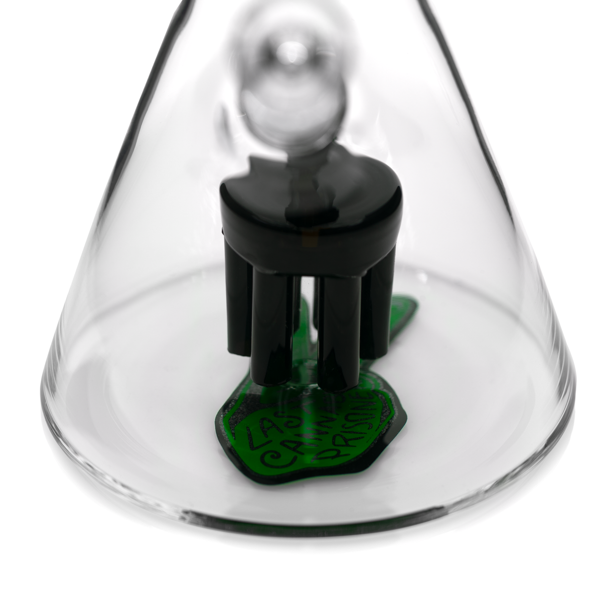 Hemper x LPP Limited Edition Beaker Bong with clear glass, 4.5" diameter, front view