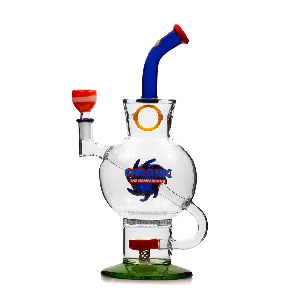 Hemper XL Chronic Bong with Borosilicate Glass, Front View on White Background
