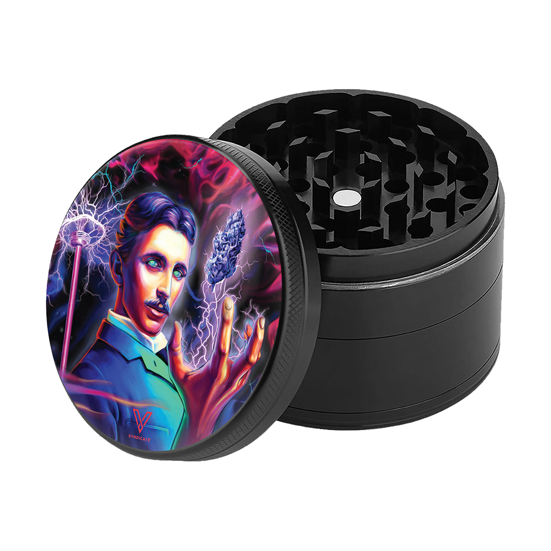 V Syndicate 2.2" Grinder with High Voltage Tesla Design - Non-Stick, Durable