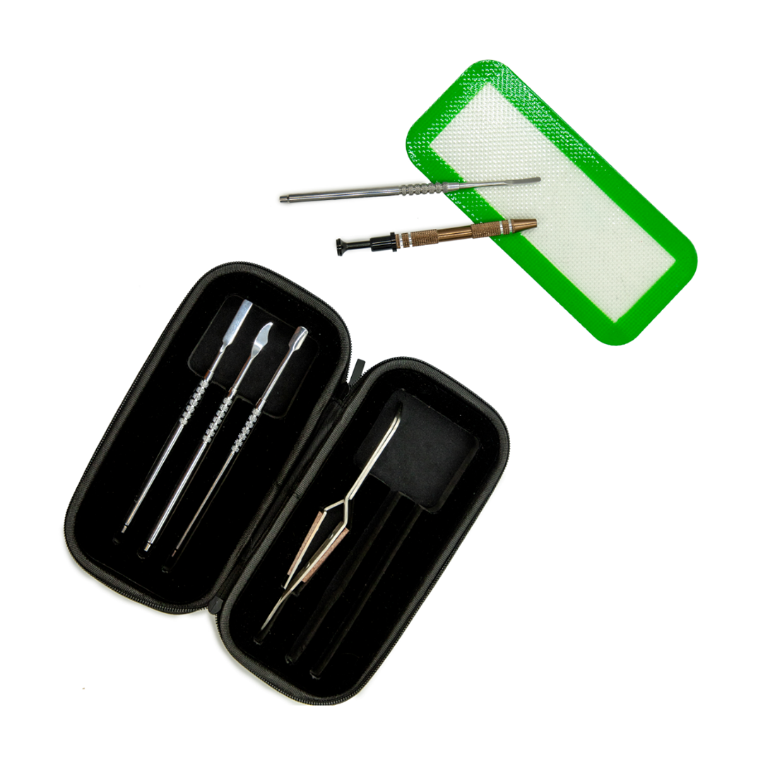 Apex Ancillary Dab Tool Set with various dabbing accessories, displayed on white background