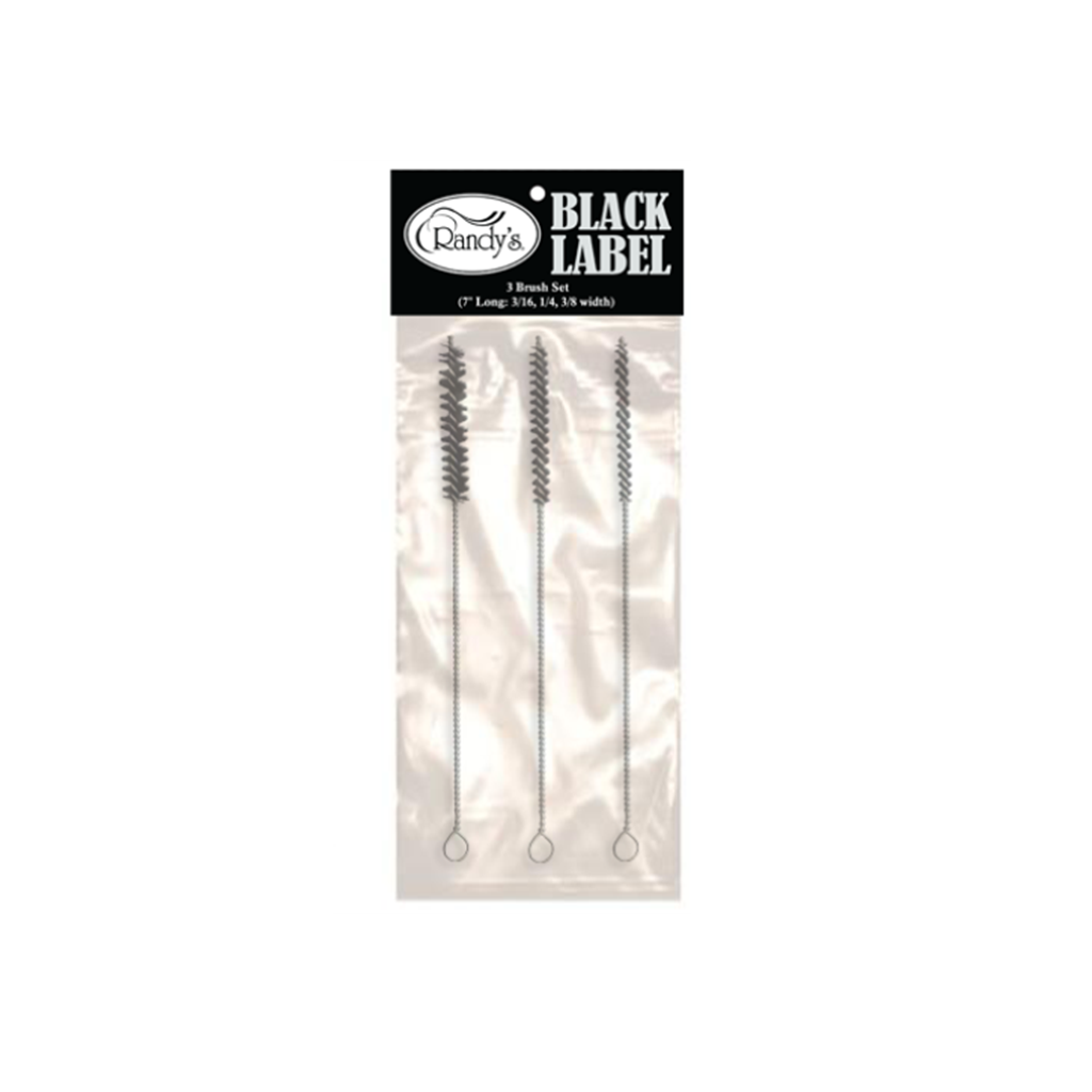 Randy's Black Label Brushes in packaging, 8mm size, perfect for cleaning hard-to-reach areas