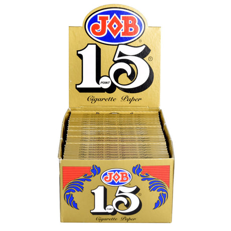 JOB 1.5 Size Rolling Papers 24 Pack Display Box Front View - Quality French Paper