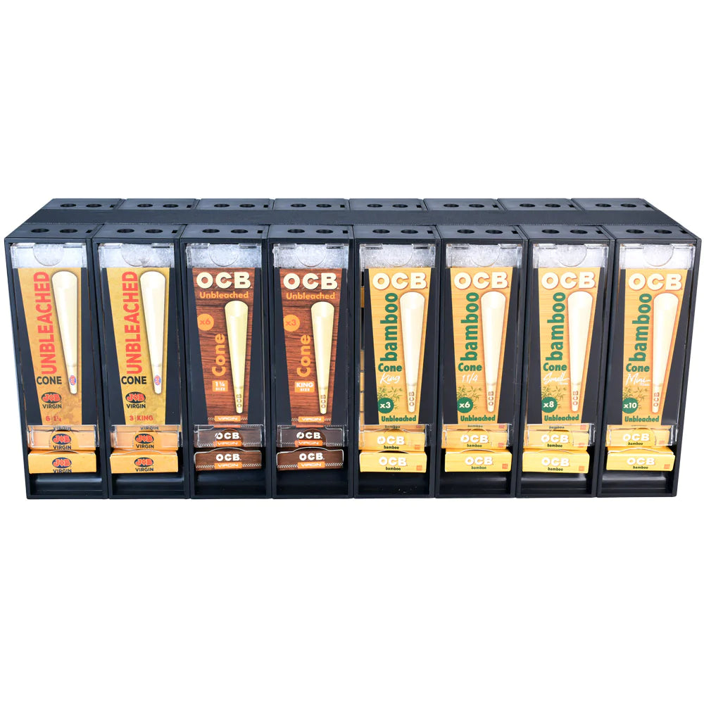 OCB Pre-Rolled Cone 80-Pack in Unbleached and Bamboo Varieties - Front View