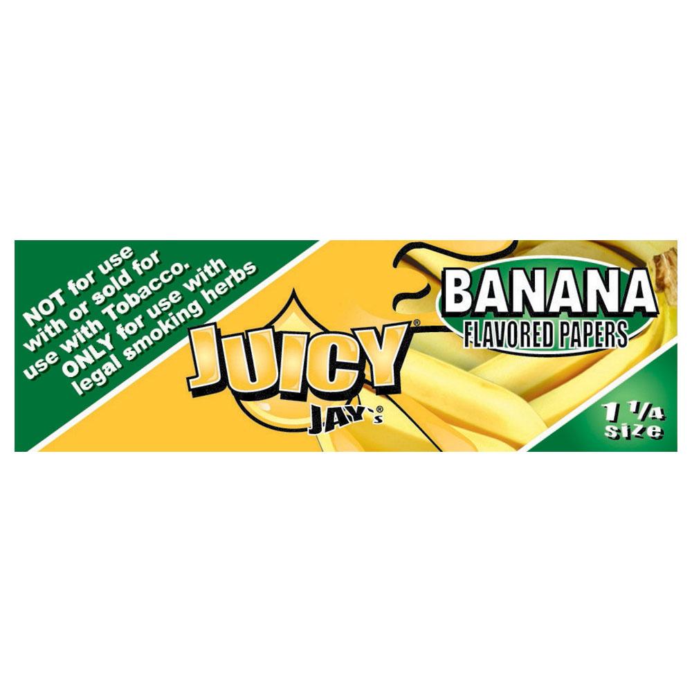 Juicy Jays 1 1/4 Banana Flavored Rolling Papers Pack Front View