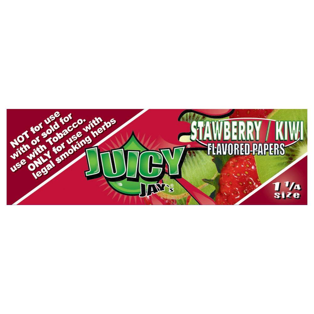 Juicy Jays Strawberry Kiwi Flavored 1 1/4 Rolling Papers 24 Pack Front View