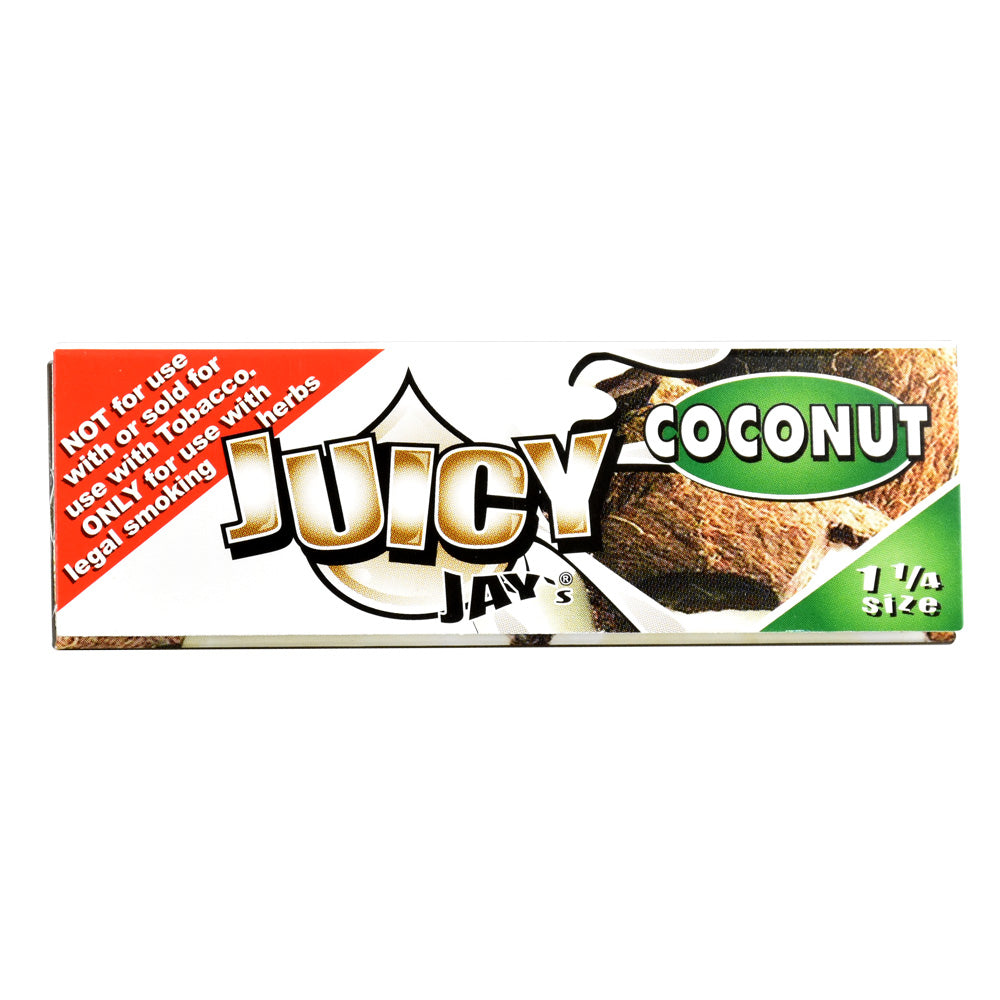 Juicy Jays Coconut Flavored 1 1/4 Rolling Papers - 24 Pack Front View