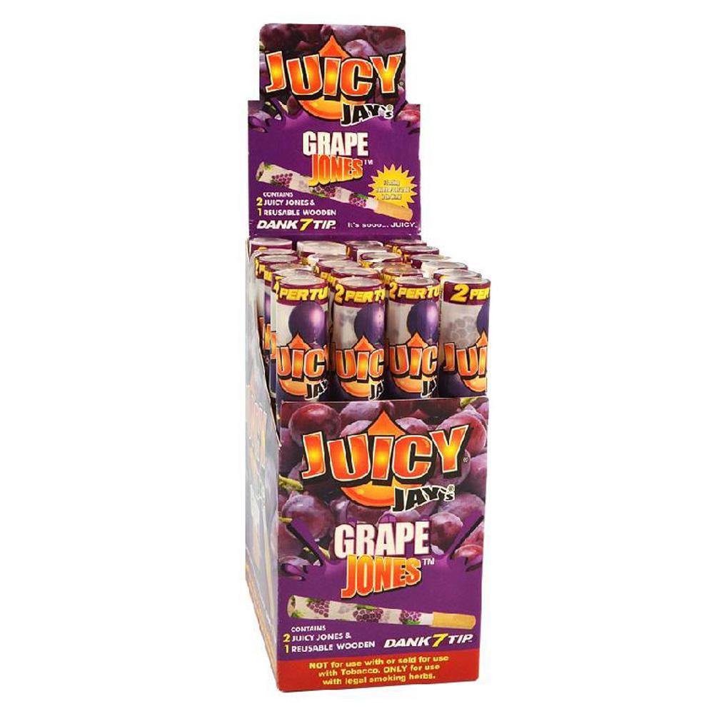 Juicy Jays Grape Flavored Pre-Rolled Hemp Cones - 24 Pack Display Box