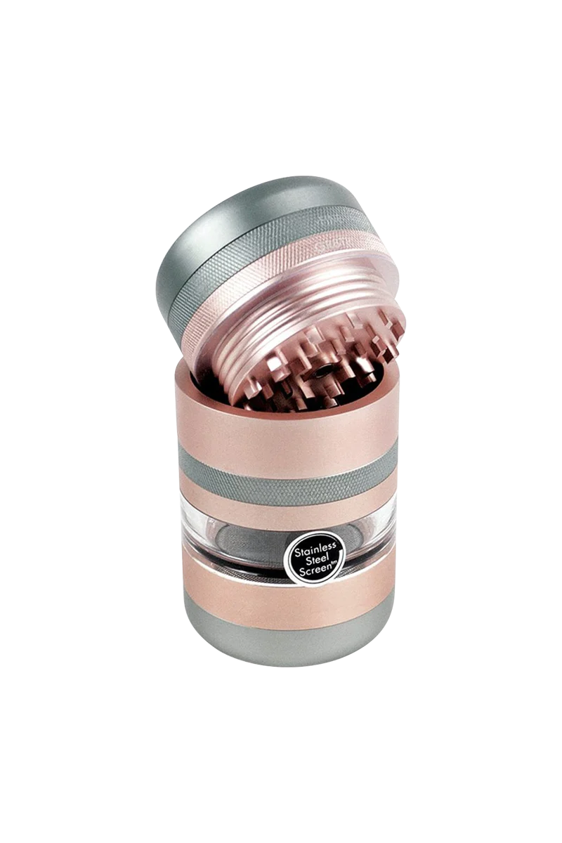 Kannastor GR8TR V2 Jar Body Grinder for Dry Herbs, 2.2" Steel, Front View on White