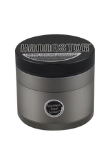 Kannastor Multi Chamber 4 Piece Grinder in Gunmetal, Front View with Stainless Steel Screen