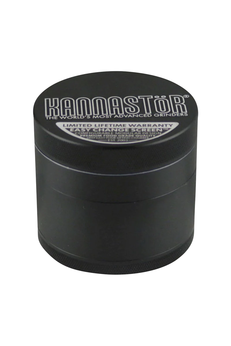 Kannastor Multi Chamber 4pc 2.2" Black Grinder - Compact Aluminum Design