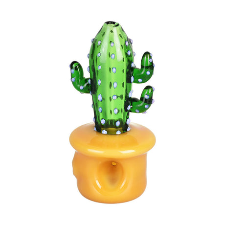 Killer Cacti Hand Pipe - Borosilicate Glass - Front View on White Background
