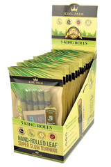 King Palm King Size Pre-Roll Wraps 15 Pack Display, Super Slow Burning