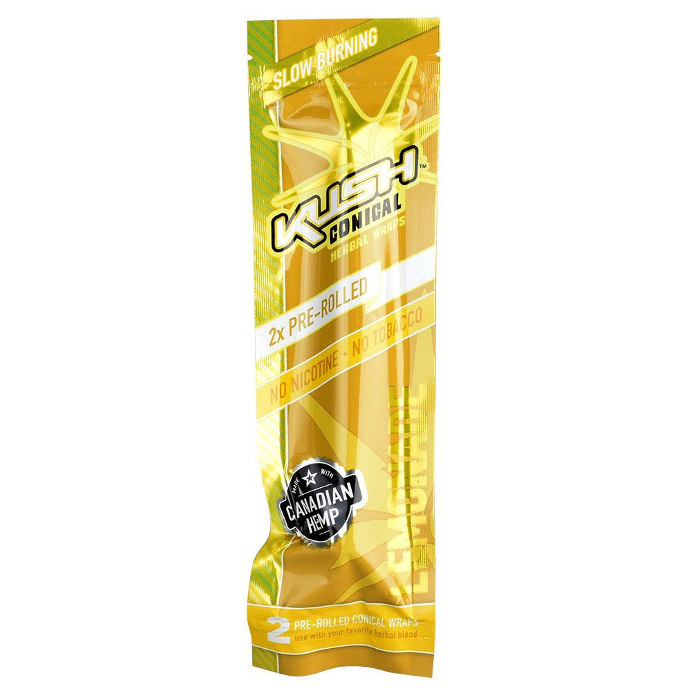 Kush Pre-Rolled Conical Herbal Wraps, 15 Pack, Hemp Material, Front View