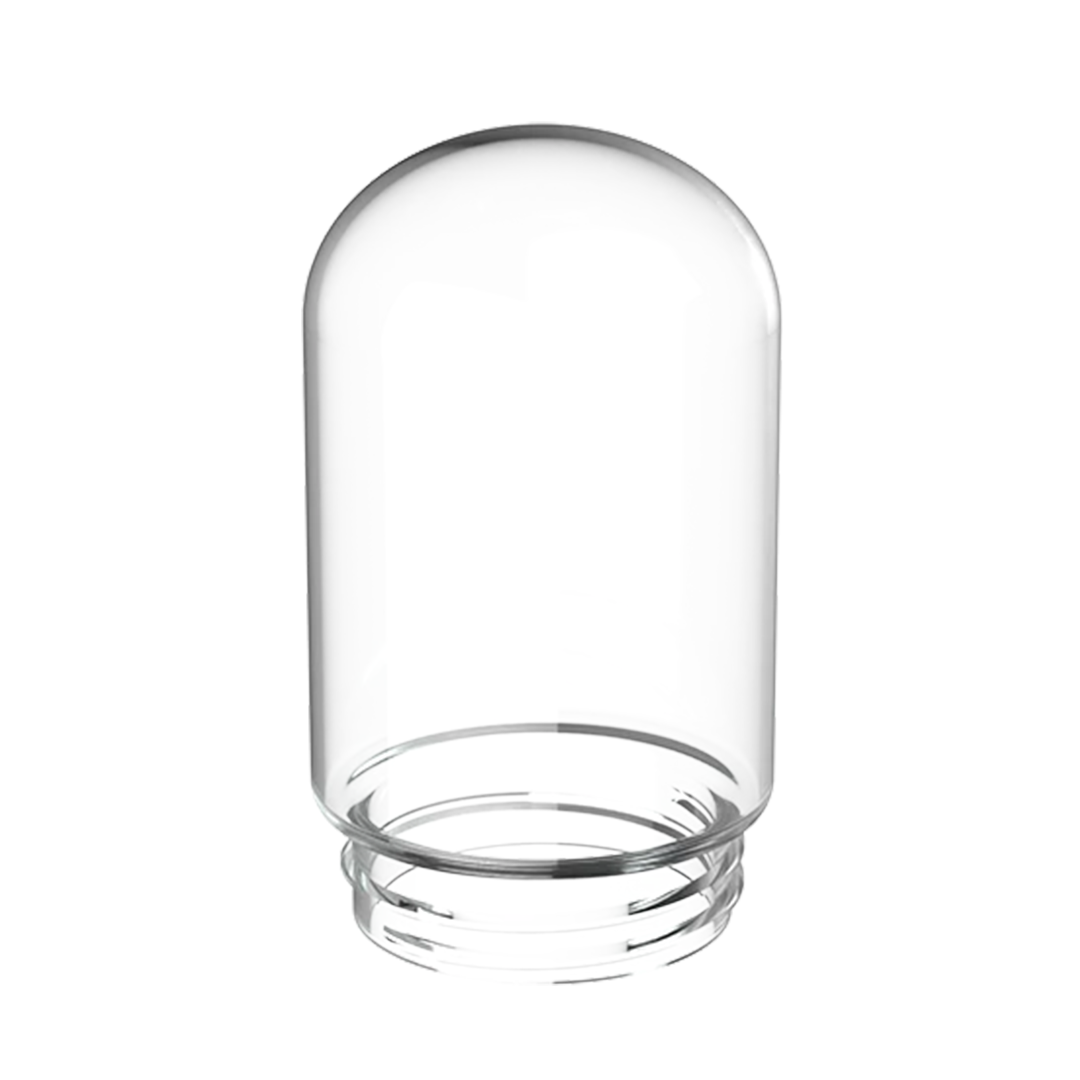 Stündenglass Clear Glass Globe - Small Size - Front View for Bong Customization