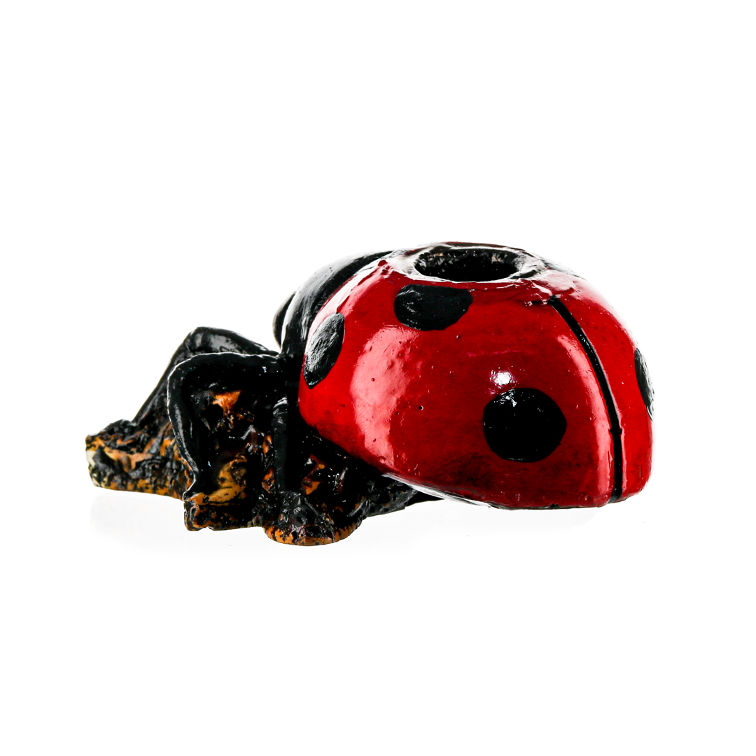 Medusa Customs Hand Carved Ladybug Pipe - Unique Artisan Crafted Smoking Piece