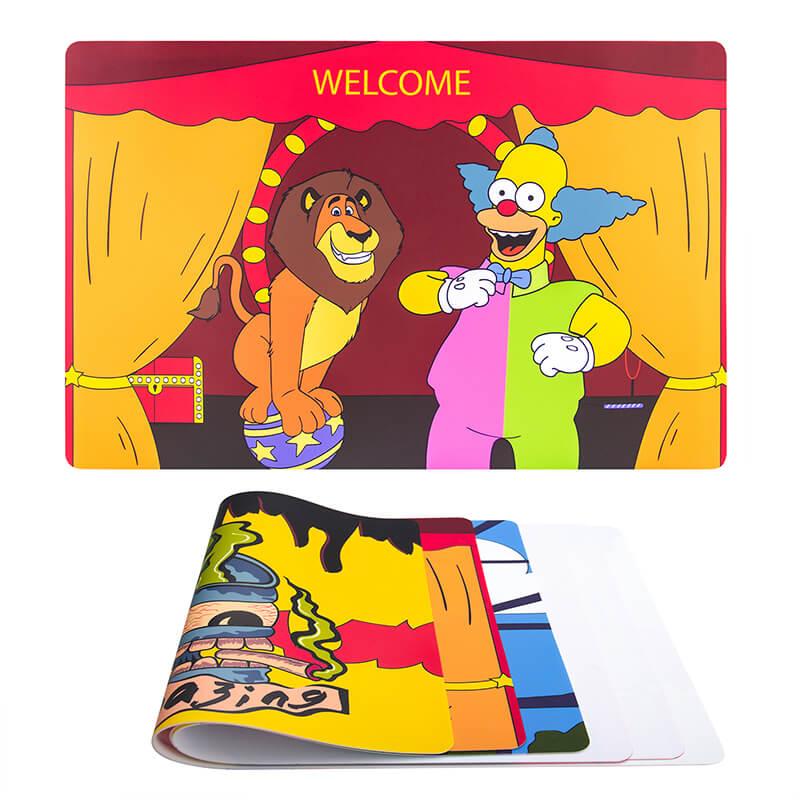 PILOT DIARY 11" X 17" Lion & Clown Silicone Dab Mat, Heat Resistant, Non-Stick, Full View