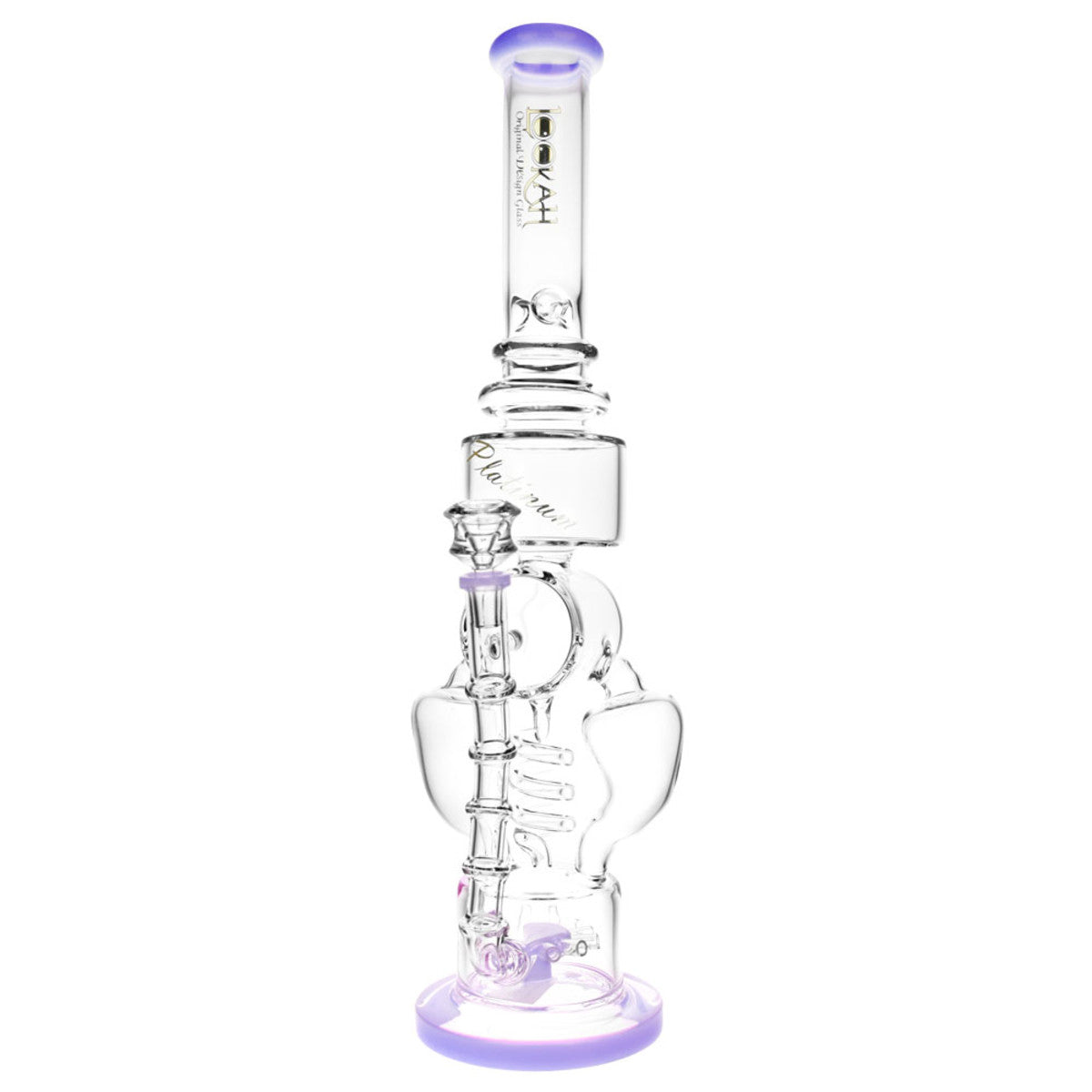 Lookah Glass Continuum Spiral Recycler Bong with Heavy Wall and 20" Height