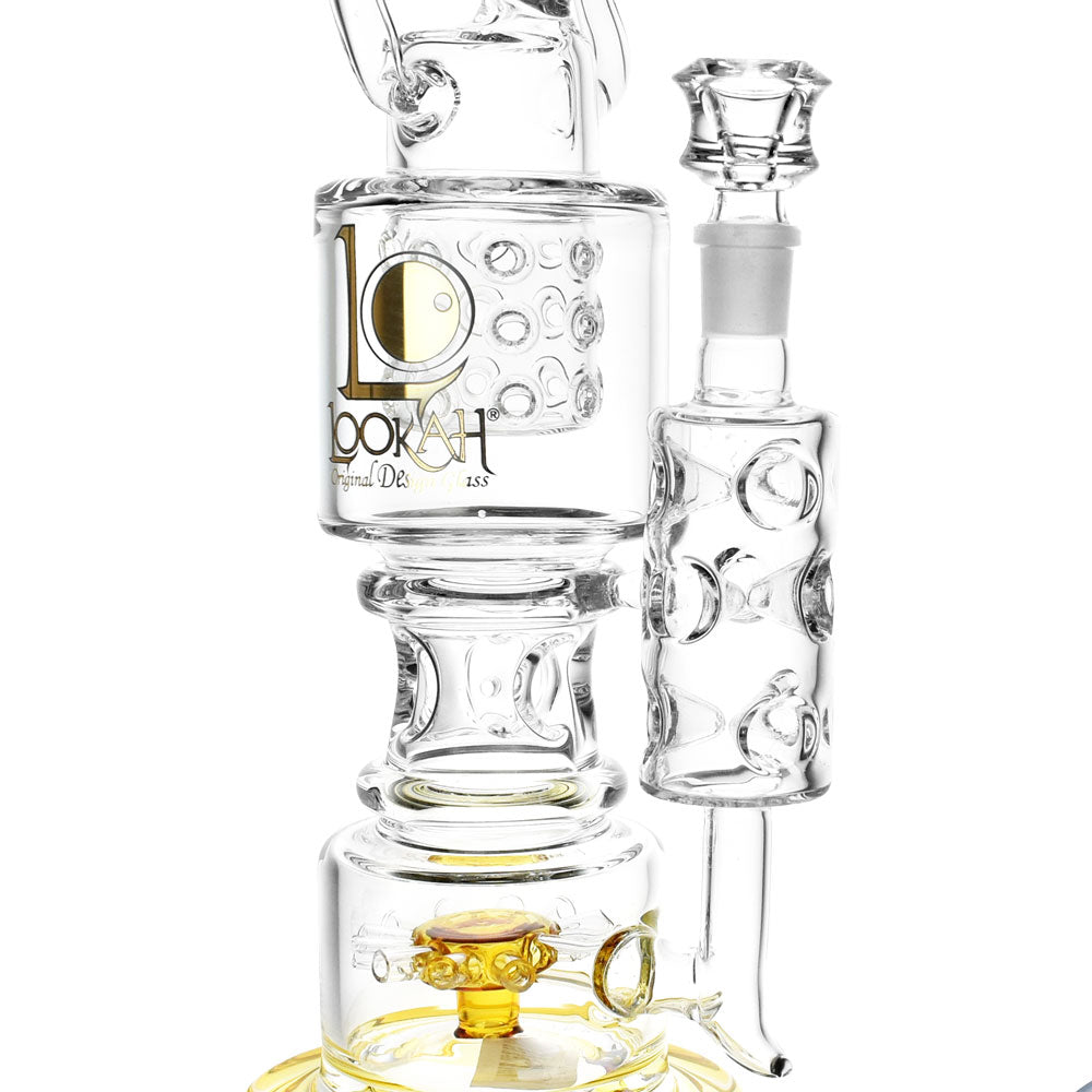 Lookah Glass Triple Stack Water Pipe with Borosilicate Glass, Front View