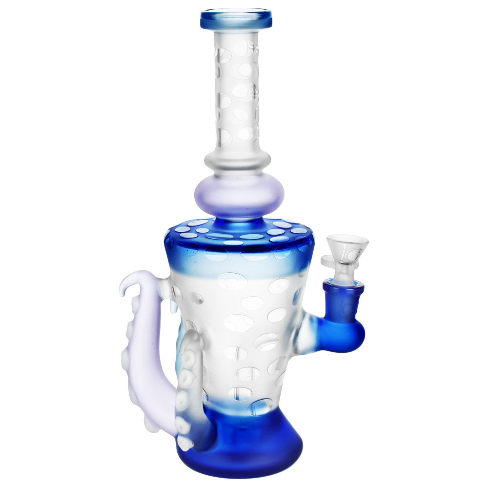 Lookah Glass Octopus Tentacle Water Pipe with deep bowl for dry herbs, 10.5" heavy wall design