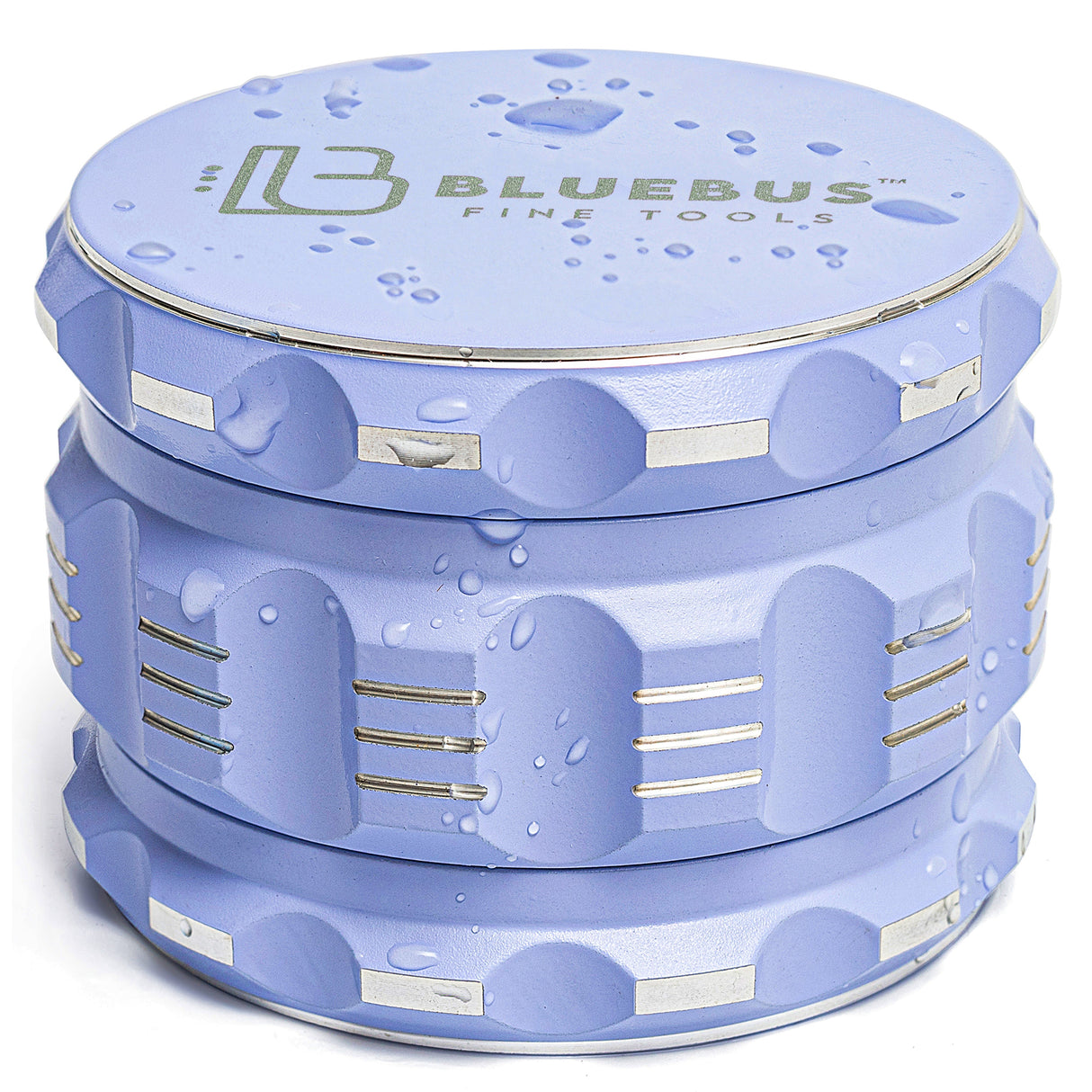 GAC 2.5" Light Purple Ceramic Herb Grinder by Blue Bus Fine Tools with 4 Parts