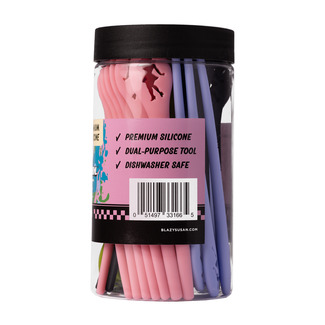 Blazy Susan Silicone Cone Packers & Holders Jar in Assorted Colors - Side View