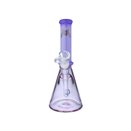 MAV Glass 10" San Pedro 2 Tone Beaker in Purple Milk and Purple, Front View