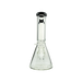 MAV Glass 10" Black Color Top Beaker Bong with Clear Downstem Front View