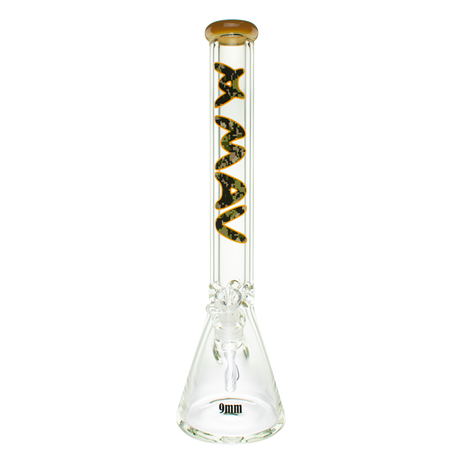 MAV Glass 18" Digi Camo Slab Beaker Bong, 9mm Thick Heavy Wall, Front View on White