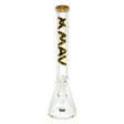 MAV Glass 18" Digi Camo Slab Beaker Bong, 9mm Thick Heavy Wall, Front View on White