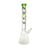 MAV Glass 18" Munchies Ooze Beaker Bong with 9mm thick glass, front view on white background