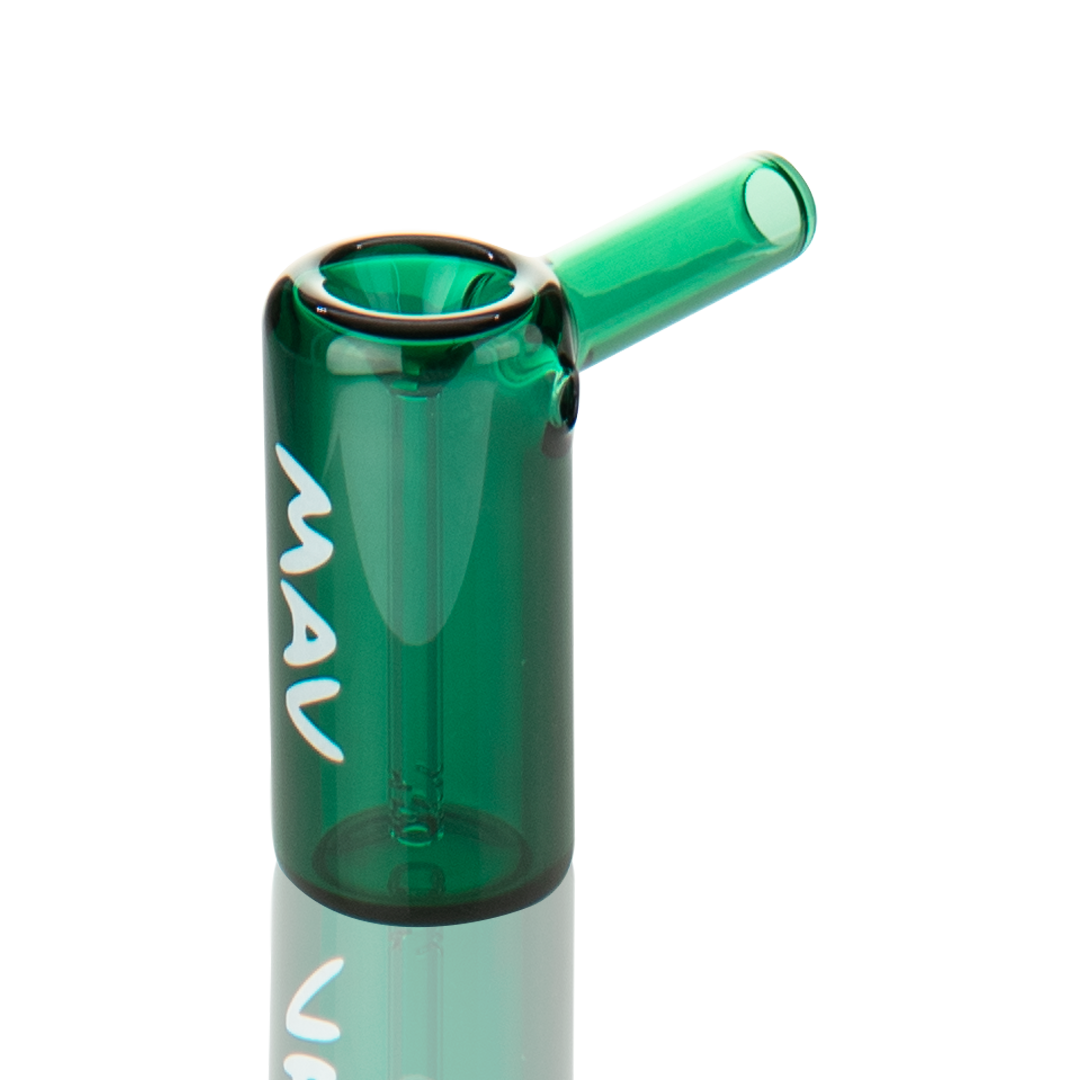 MAV Glass 2.5" Mini Standing Hammer Bubbler in Teal - Front View