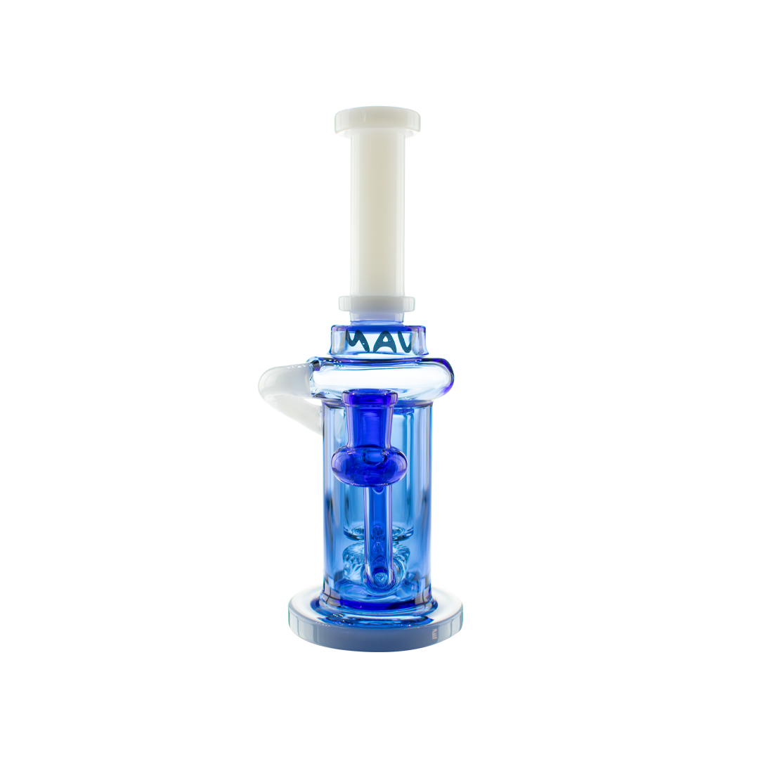 MAV Glass Abalone Cove Incycler Dab Rig with Single Uptake and Recycler Design, Front View