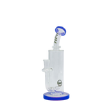 MAV Glass Bent Neck Inline Bay Rig in Purple with In-Line Percolator, Front View