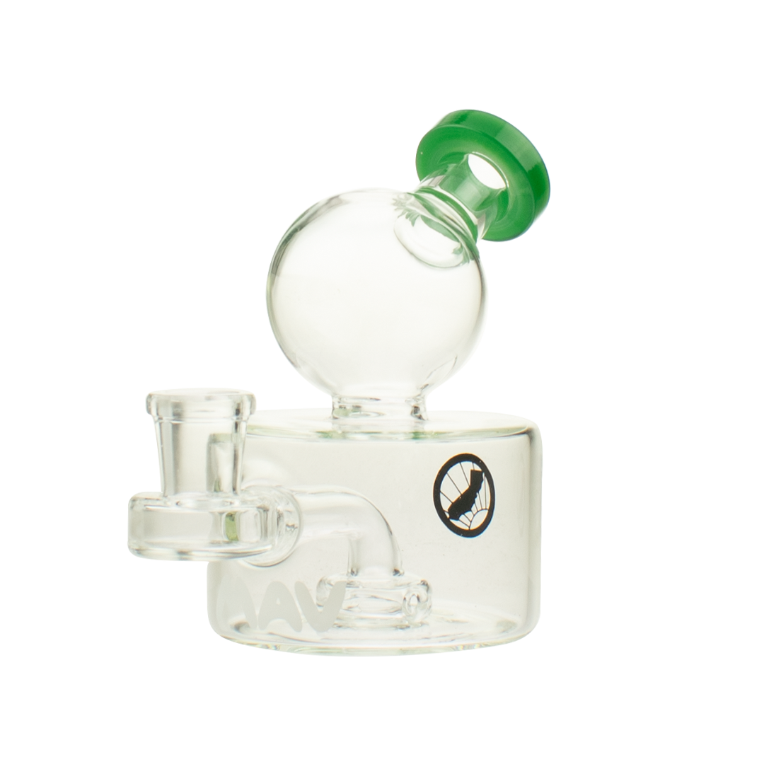 MAV Glass Big Squig Rig in Forest Green with Glass on Glass Joint - Front View