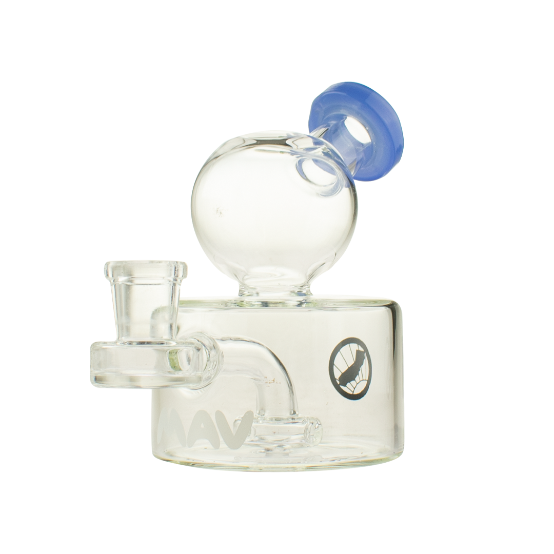 MAV Glass Big Squig Rig in Lavender - Front View with Glass on Glass Joint