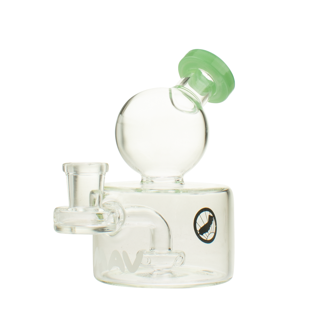 MAV Glass Big Squig Rig in Sea Foam - Front View with Glass on Glass Joint